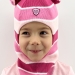 Шапка-шлем зима, скб св.розовый+брусника+яр.розовый помпон