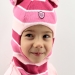 Шапка-шлем зима, скб св.розовый+брусника+яр.розовый помпон