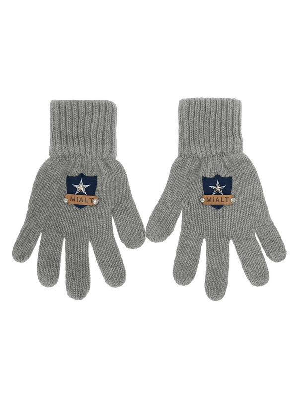Перчатки для мальчика Землянин, Миалт серый, весна-осень - Перчатки