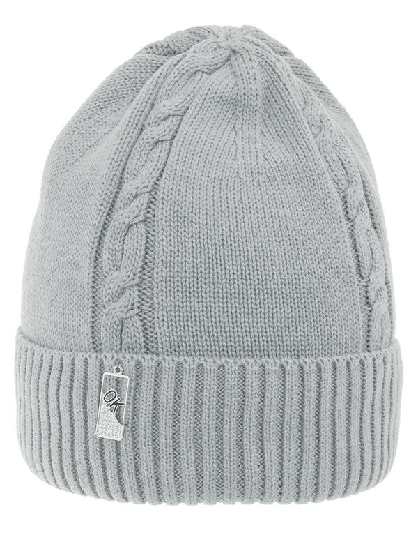 Шапка для девочки Валерия, Миалт светло-серый, весна-осень - Для девочек весна-осень