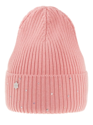 Шапка для девочки Ловушка, Миалт коралловый, весна-осень