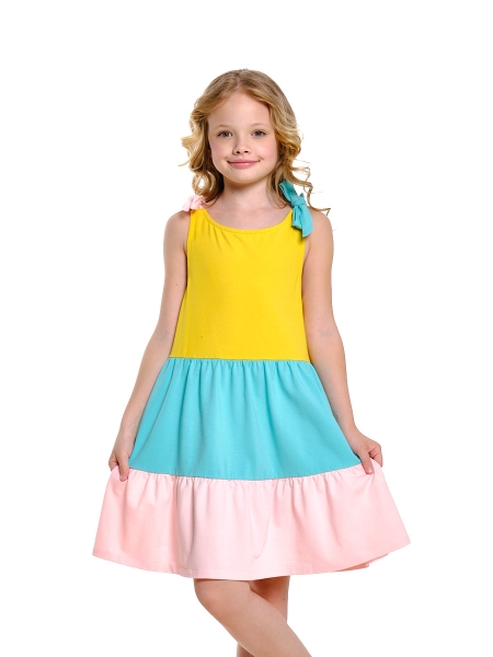 Платье для девочек Mini Maxi, модель 7577, цвет мультиколор - Платья для девочек с коротким рукавом