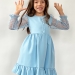Платье для девочки нарядное БУШОН ST52, цвет голубой