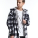 Куртка для мальчиков Mini Maxi, модель 8044, цвет черный/белый/клетка