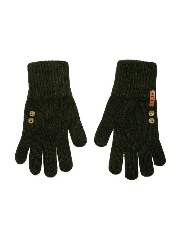 Перчатки для мальчика Клепа, Миалт темный-хаки - Перчатки