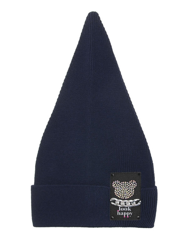Шапка для девочки Стильняшка, Миалт темно-синий, весна-осень - Для девочек весна-осень