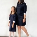 Платье для девочки школьное БУШОН SK23, цвет темно-синий