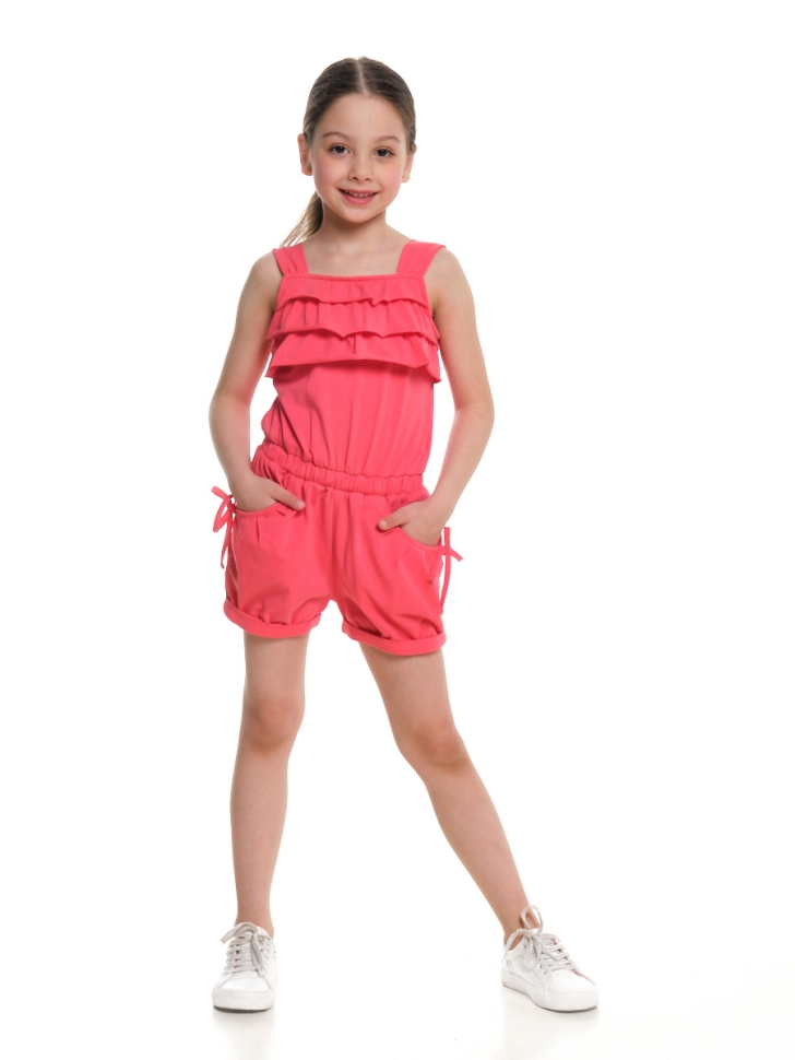 Комбинезон для девочек Mini Maxi, модель 3151, цвет коралловый - Комбинезоны / лето