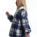 Худи для девочек Mini Maxi, модель 8046, цвет синий/клетка