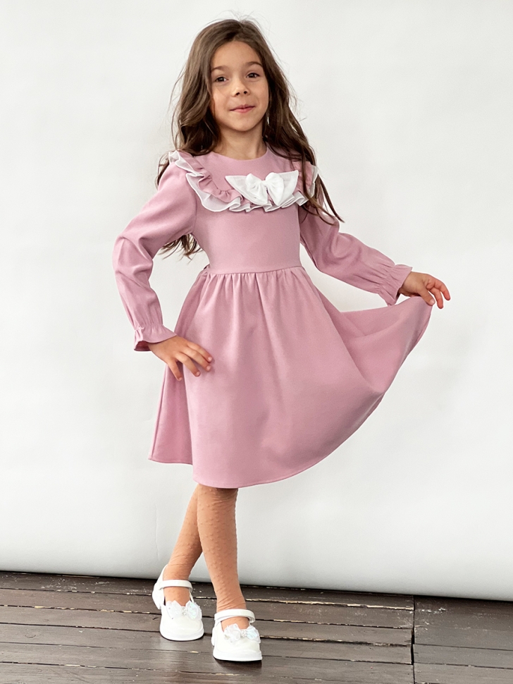 Платье для девочки нарядное БУШОН ST59, цвет пудровый - Платья коктельные / вечерние