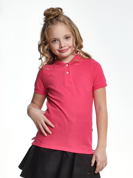Футболка-поло для девочек Mini Maxi, модель 0366, цвет малиновый - Поло для девочек