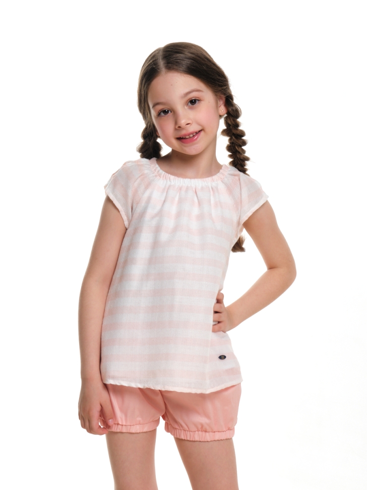 Футболка для девочек Mini Maxi, модель 6536, цвет розовый/мультиколор - Футболки для девочек