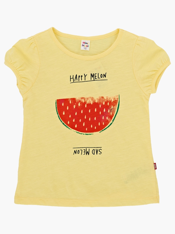 Футболка для девочек Mini Maxi, модель 6525, цвет желтый - Футболки для девочек
