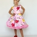 Платье для девочки нарядное БУШОН ST30, стиляги, цвет розовый цветы