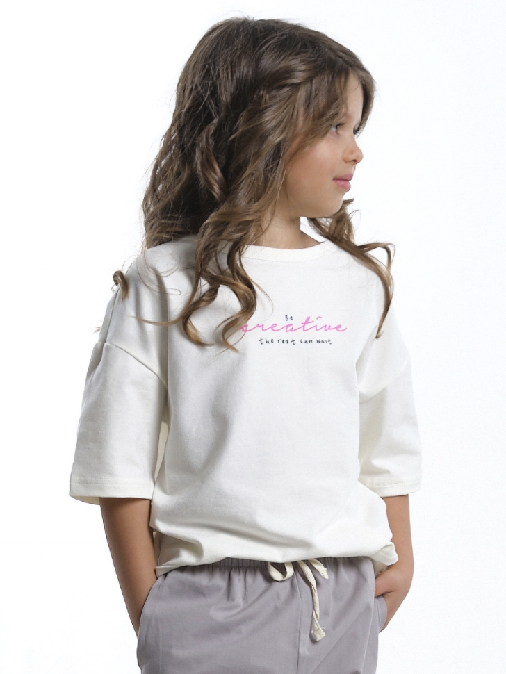 Футболка для девочек Mini Maxi, модель 7889, цвет белый - Футболки для девочек