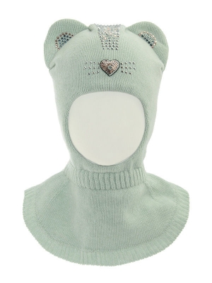 Шлем для девочки Чешира, Миалт светлая/олива, зима