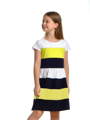 Платье для девочек Mini Maxi, модель 2830, цвет неон/желтый