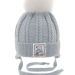 Шапка для девочки Bonne chance, Миалт светло-серый, зима