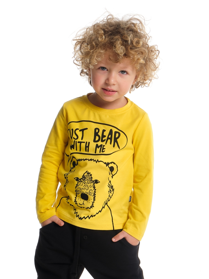 Лонгслив для мальчиков Mini Maxi, модель 6124, цвет горчичный - Лонгсливы / футболки - дл. рукав