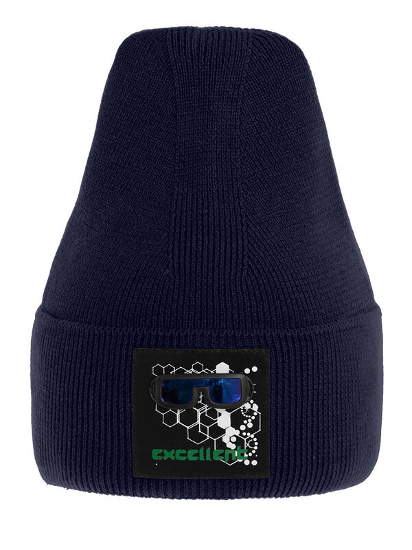 Шапка Молекула, Миалт темно-синий, весна-осень - Шапки весна-осень