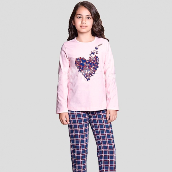 Пижама для девочки, 9344 Baykar длинный рукав - Пижамы для девочек