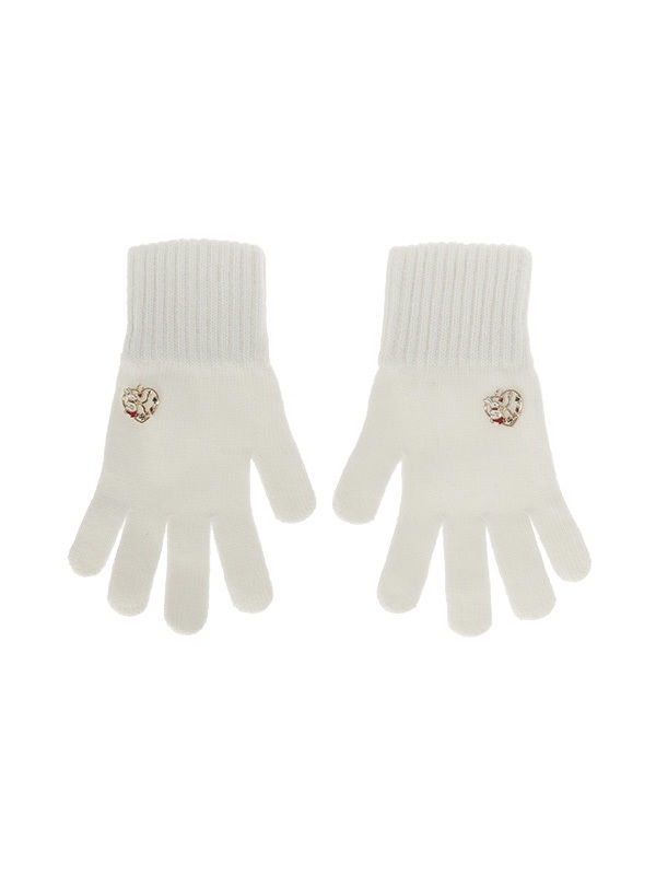 Перчатки для девочки Кролик, Миалт белый - Перчатки