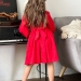 Платье для девочки школьное БУШОН ST73, цвет красный