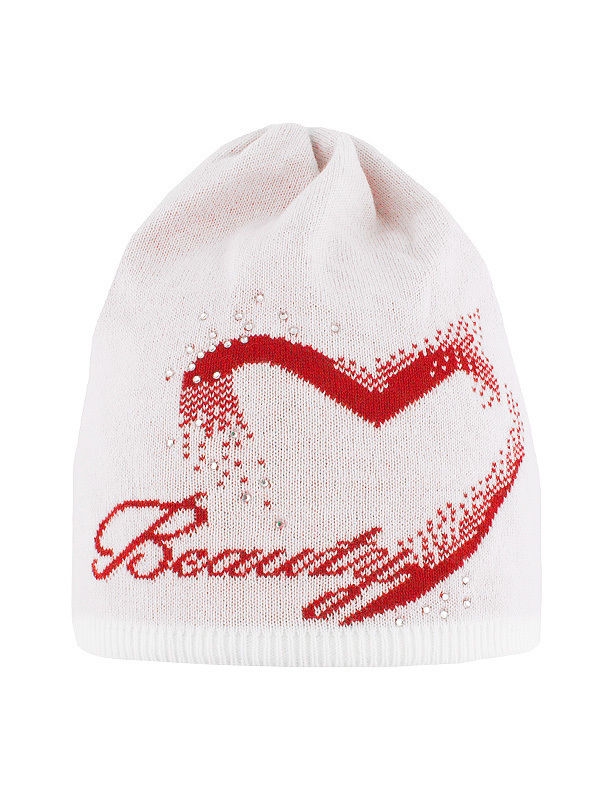 Шапка для девочки Beauty, Миалт белый/красный, весна-осень - Для девочек весна-осень