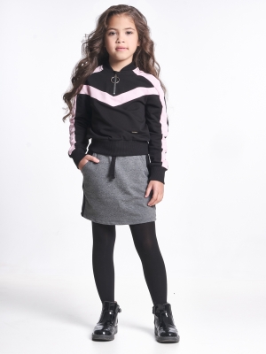 Комплект одежды для девочек Mini Maxi, модель 6823/6824, цвет черный/розовый