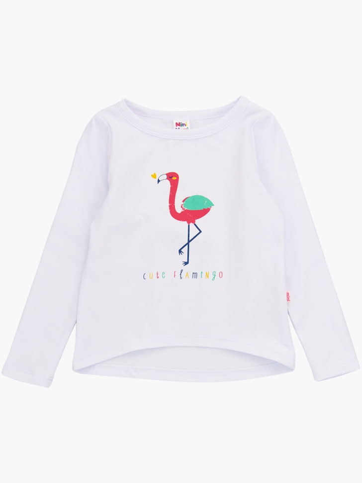 Футболка для девочек Mini Maxi, модель 2273, цвет белый - Лонгсливы