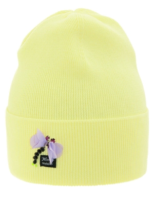 Шапка для девочки Суфле, Миалт бледно-желтый, весна-осень