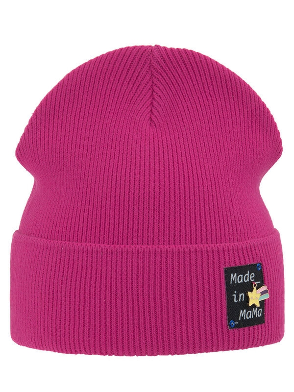 Шапка Made in mama, Миалт фуксия, весна-осень - Для девочек весна-осень