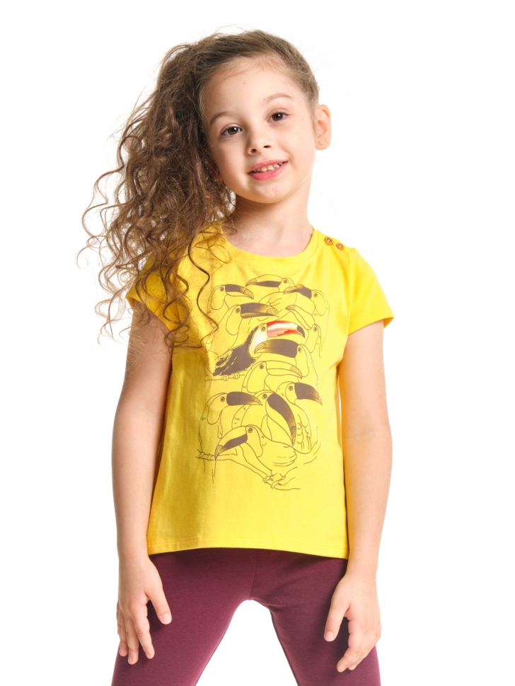 Футболка для девочек Mini Maxi, модель 1914, цвет желтый - Футболки для девочек