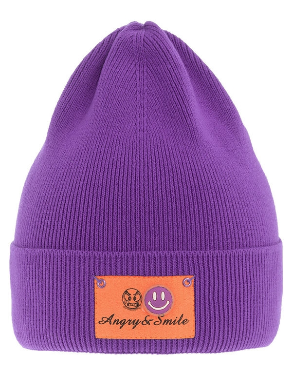 Шапка для мальчика Зумер, Миалт темно-сиреневый, весна-осень - Шапки весна-осень