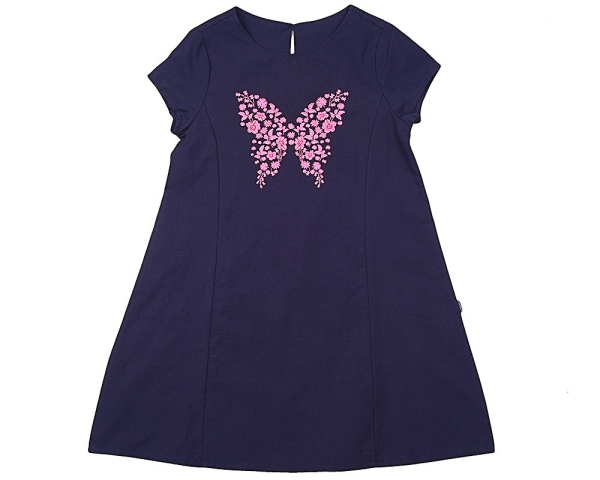 Платье для девочек Mini Maxi, модель 2839, цвет синий - Платья для девочек с коротким рукавом