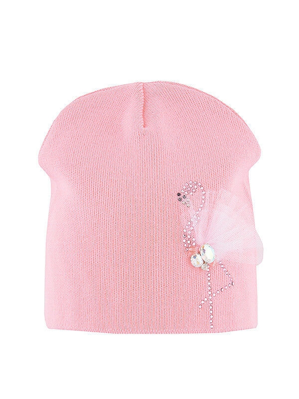 Шапка для девочки Розовый фламинго, Миалт розовый SLMM3 - Шапки детские весна-осень