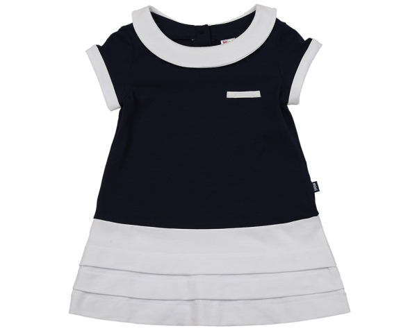 Платье для девочек Mini Maxi, модель 1611, цвет синий/белый - Платья для девочек с коротким рукавом