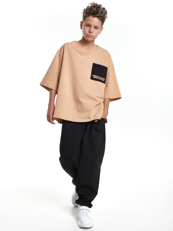 Футболка для мальчиков Mini Maxi, модель 7985, цвет бежевый - Футболки для мальчиков