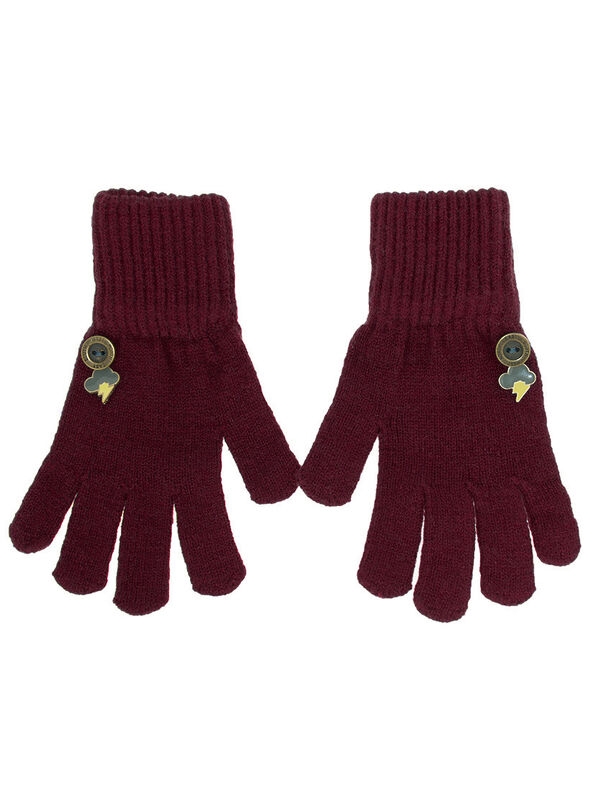 Перчатки для мальчика Тучка, Миалт бордовый, весна-осень - Перчатки