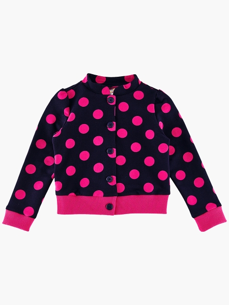 Джемпер для девочек Mini Maxi, модель 1106, цвет мультиколор/малиновый - Кардиганы / пиджаки для девочек