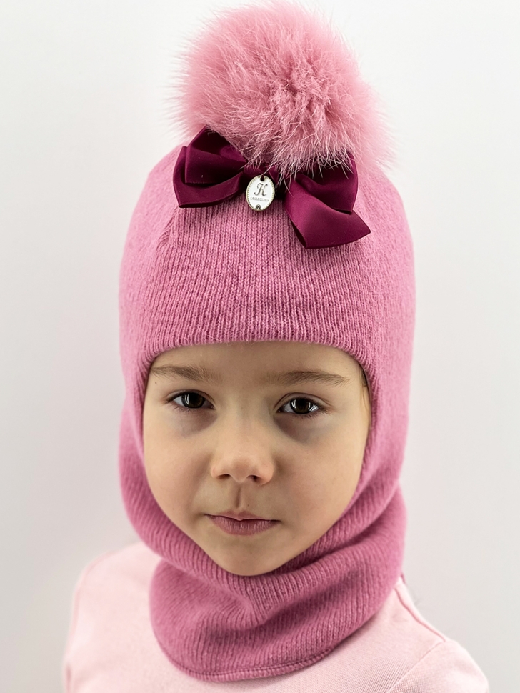 Шапка-шлем Конни т.розовый - Шапки-шлемы зима-осень