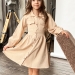 Платье для девочки школьное БУШОН ST73, цвет бежевый