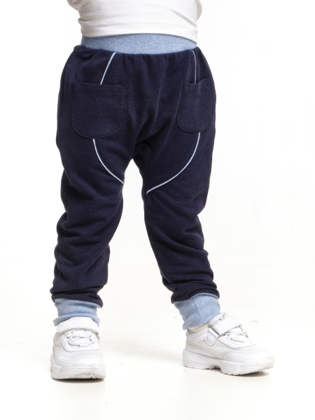 Джоггеры для мальчиков Mini Maxi, модель 1079, цвет синий/голубой - Брюки спортивные (джогеры)