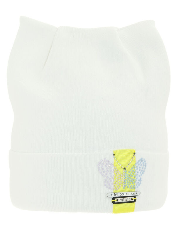 Шапка для девочки Меренга, Миалт белый, весна-осень - Для девочек весна-осень