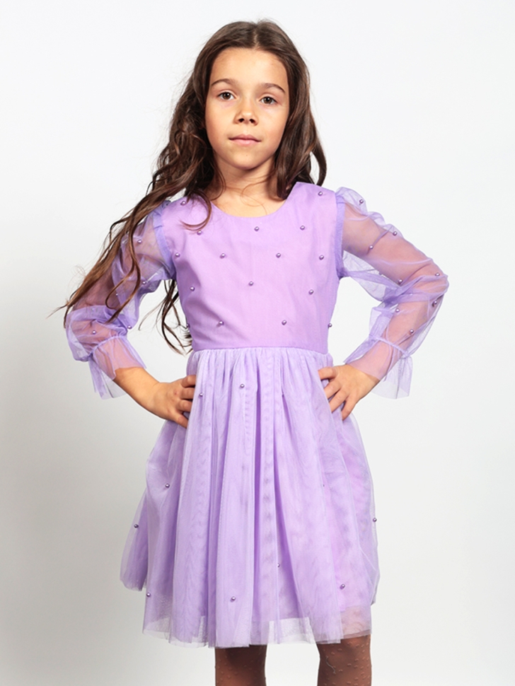 Платье для девочки нарядное БУШОН ST511, цвет сиреневый - Платья коктельные / вечерние