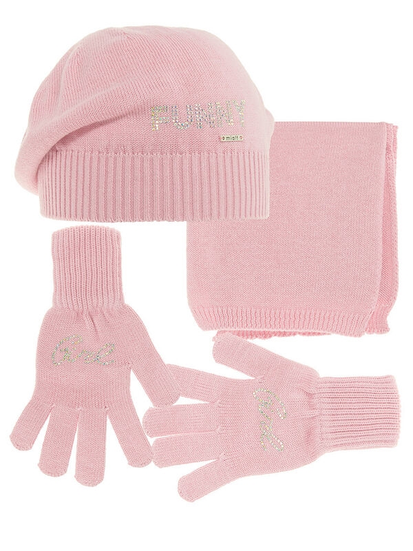 Комплект для девочки Розмари, Миалт пудровый, весна-осень - Комплекты: шапка и шарф