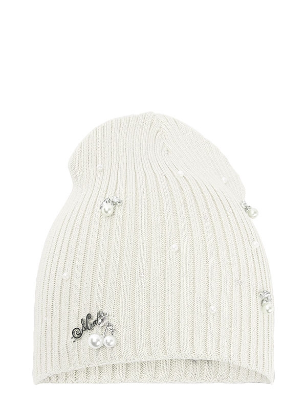 Шапка для девочки Смузи, Миалт белый - Для девочек весна-осень