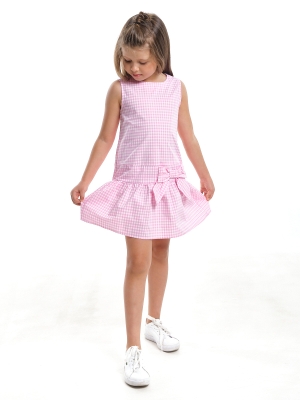 Платье для девочек Mini Maxi, модель 4703, цвет розовый/клетка