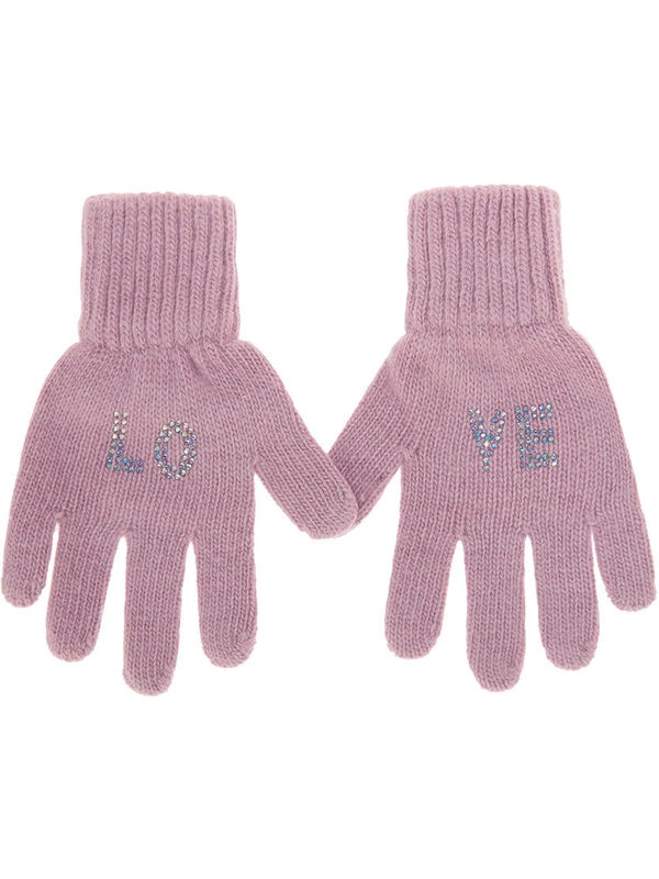 Перчатки для девочки Минутка, Миалт светлая/брусника - Перчатки