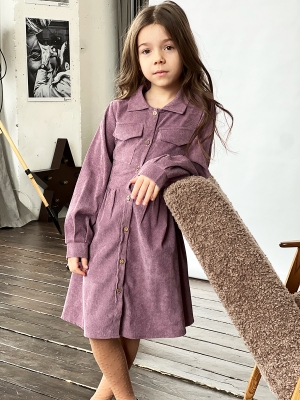 Платье для девочки школьное БУШОН ST73, цвет слива